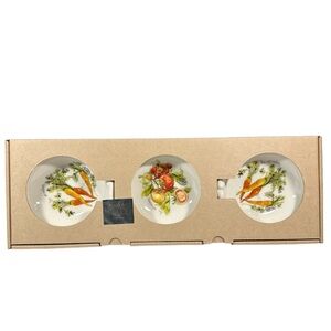 NEW EFFETTI Italy HTF CARROTS & TOMATOES MINI BOWLS Set of 3 🍅🥕🍅